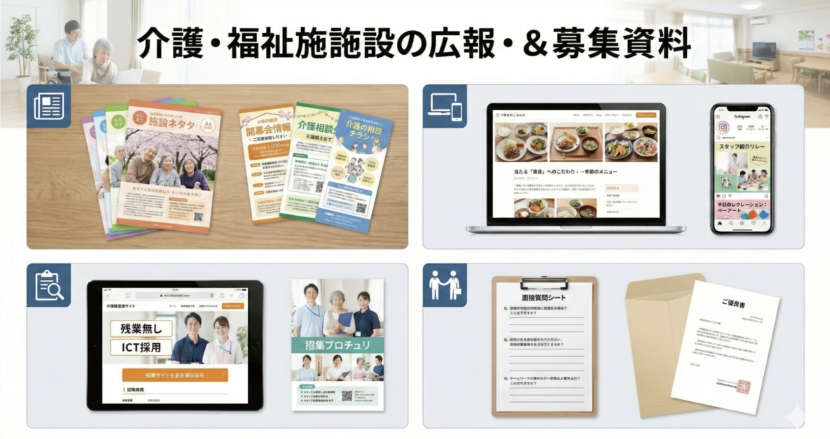 介護・福祉特化 社内文書・規程・議事録作成サービスの事例